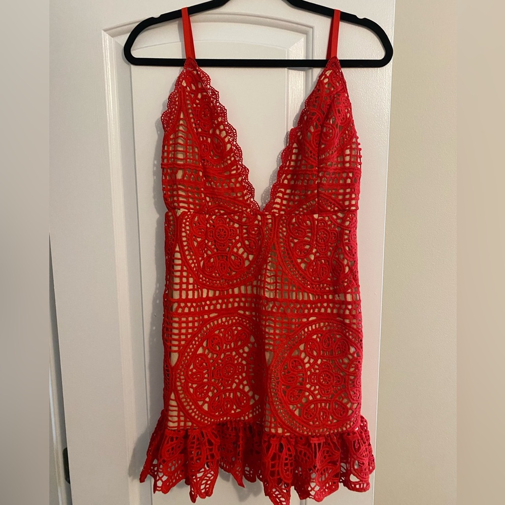 NWT PLT Red Lace Summer Dress ♥️